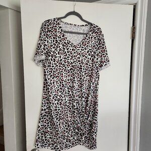 Leopard-Print Shirt Dress | No Tag, Fits Large